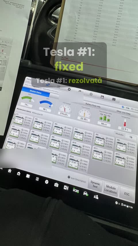 Diagnostics after repair showing the pack OK